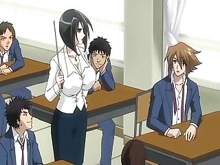 Baku Chichi Bomb 3 - Horny Animated Teacher Fucks Students