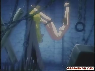 Hentai prisoner girl in chains gets fucked by a knight down in the slave chamber