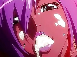 Anime babe drinking sperm