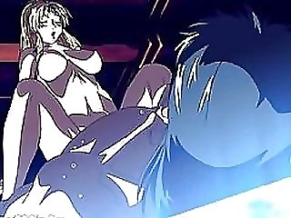 Chained hentai gets squeezing her tits and fingering pussy by shemale anime