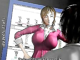 Sexy anime bitch gives oral sex
