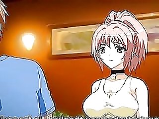 Busty anime cutie gets fucked before giving an ardent titjob
