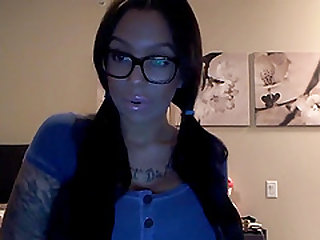 Gorgeous College Camgirl With Glasses