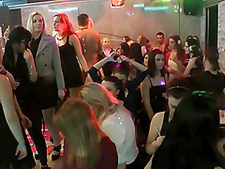 Hot girls came to this club with only one goal  to make massive group sex
